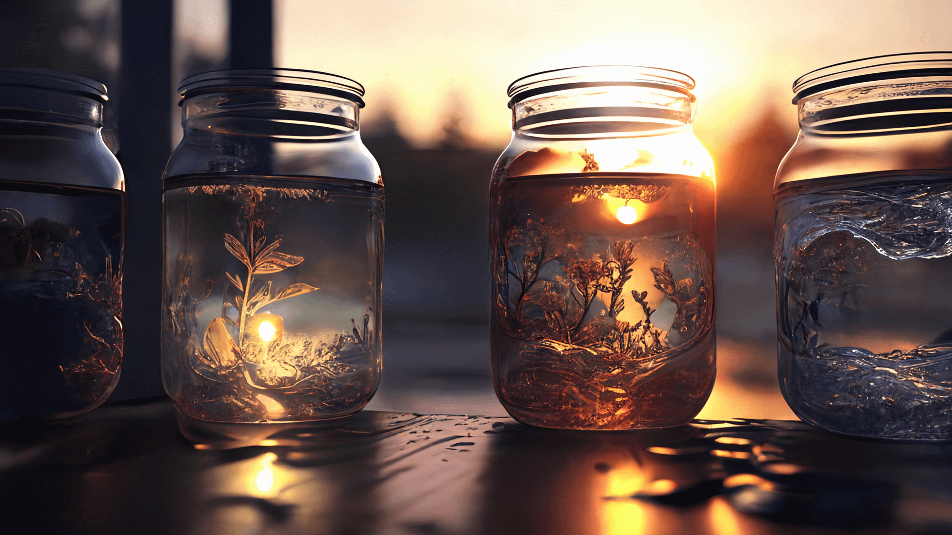 4 zodiac elements in jars